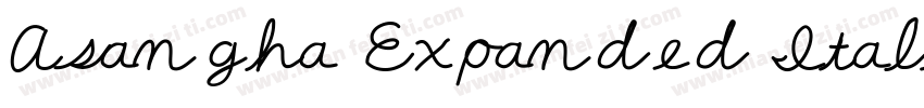 Asangha Expanded Italics字体转换
